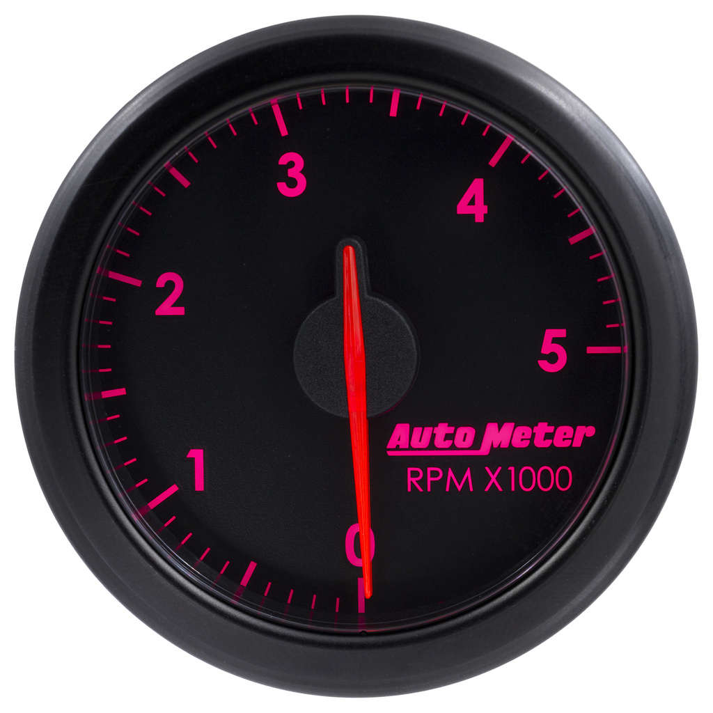 2-1/16" Tach, 0-5,000 Rpm, Airdrive, Black