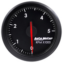 2-1/16" Tach, 0-5,000 Rpm, Airdrive, Black