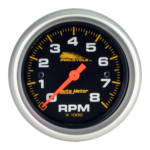 2-5/8" Drehzahlmesser, 0-8,000 Rpm, Black, Pro-Cycle
