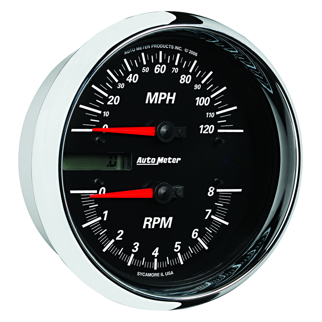 5" Direct Fit Drehzahlmesser/Drehzahlmesser Combo, 8k Rpm/120 Mph, Black, Pro-Cycle