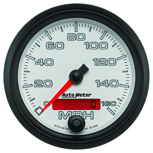3-3/8" Drehzahlmesser, 0-160 Mph, White, Pro-Cycle