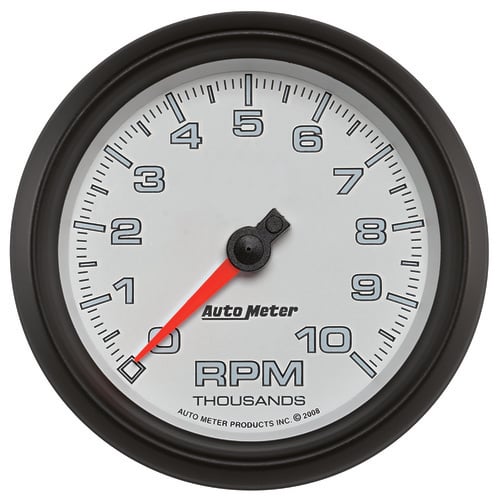 3-3/8" Drehzahlmesser, 0-10,000 Rpm, White, Pro-Cycle