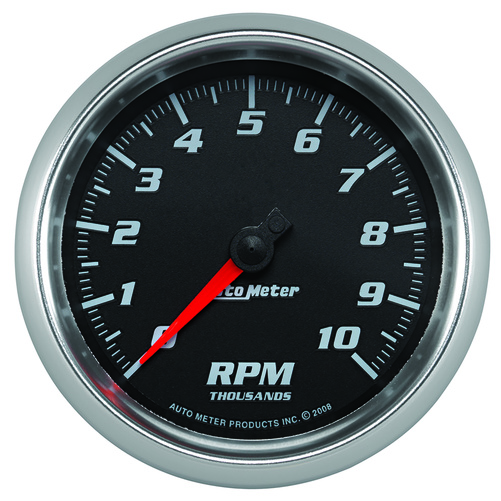 3-3/8" Drehzahlmesser, 0-10,000 Rpm, Black, Pro-Cycle