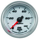 2-1/16" Öldruck, 0-100 Psi, White, Pro-Cycle
