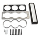 Gauge Cage, Triple, 2-5/8", Black, Mustang 87-93 Fox