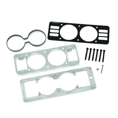 Gauge Cage W/Vents, Dual, 2-5/8", Black, Mustang 87-93 Fox