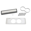 Gauge Cage, Dual, 2-5/8", Silver, Mustang 87-93 Fox