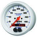 3-3/8" Gps Drehzahlmesser, 0-50 Mph, Marine White