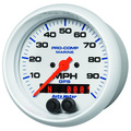 3-3/8" Gps Drehzahlmesser, 0-100 Mph, Marine White