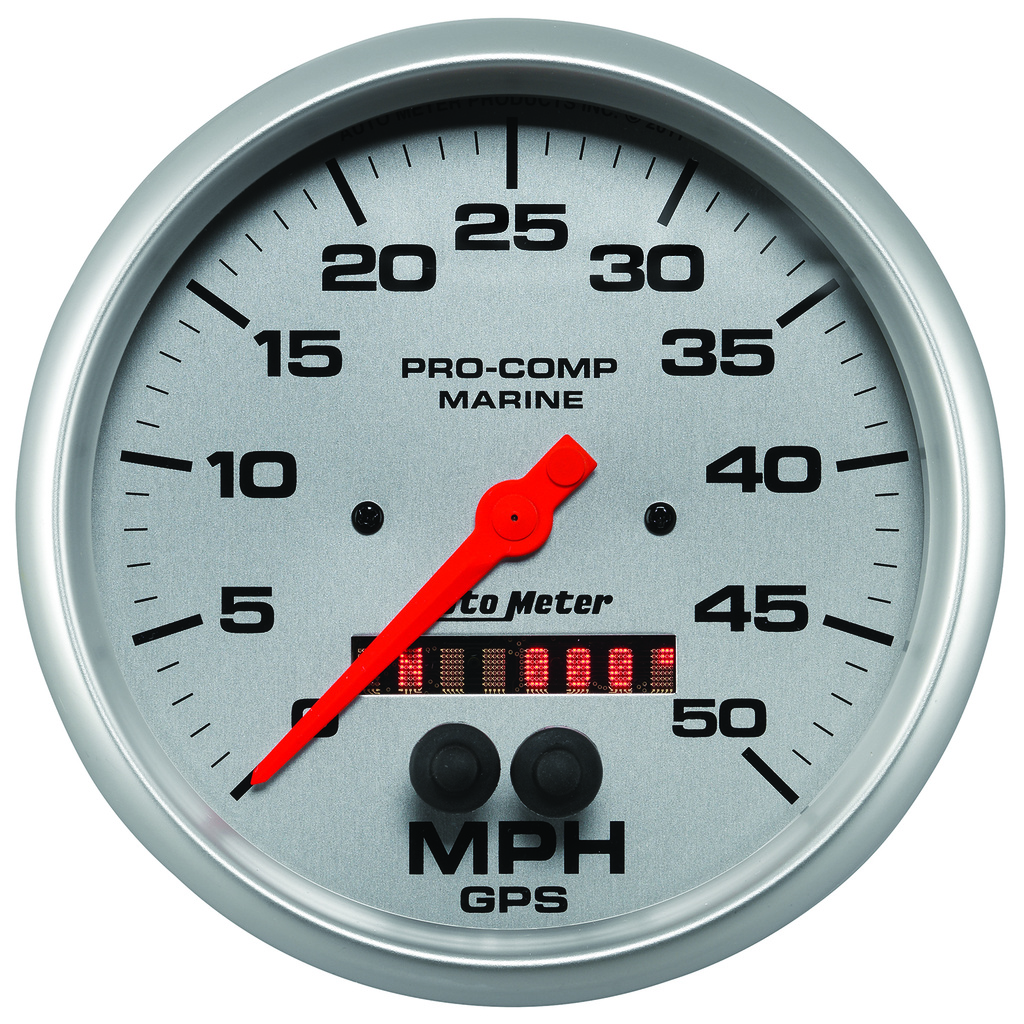 5" Gps Drehzahlmesser, 0-50 Mph, Marine Silver Ultra-Lite