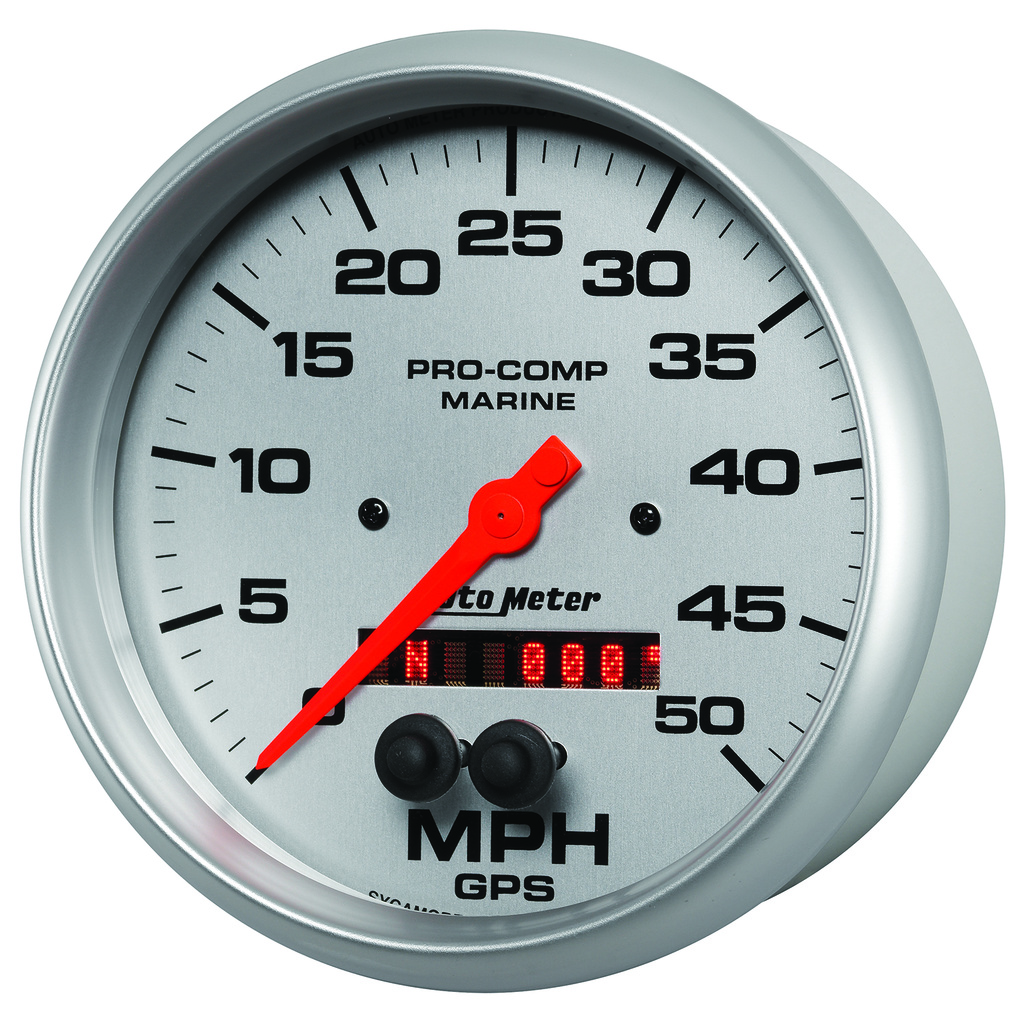 5" Gps Drehzahlmesser, 0-50 Mph, Marine Silver Ultra-Lite