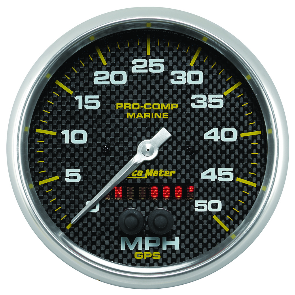 5" Gps Drehzahlmesser, 0-50 Mph, Marine Carbon Fiber