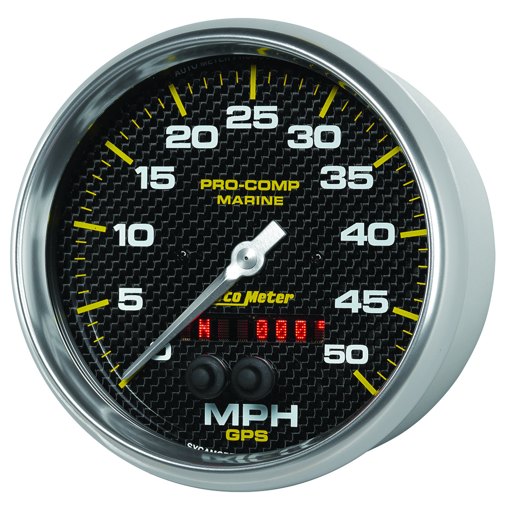 5" Gps Drehzahlmesser, 0-50 Mph, Marine Carbon Fiber