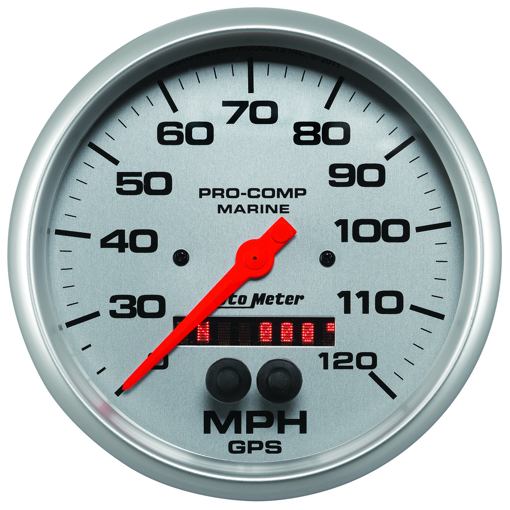 5" Gps Drehzahlmesser, 0-120 Mph, Marine Silver Ultra-Lite