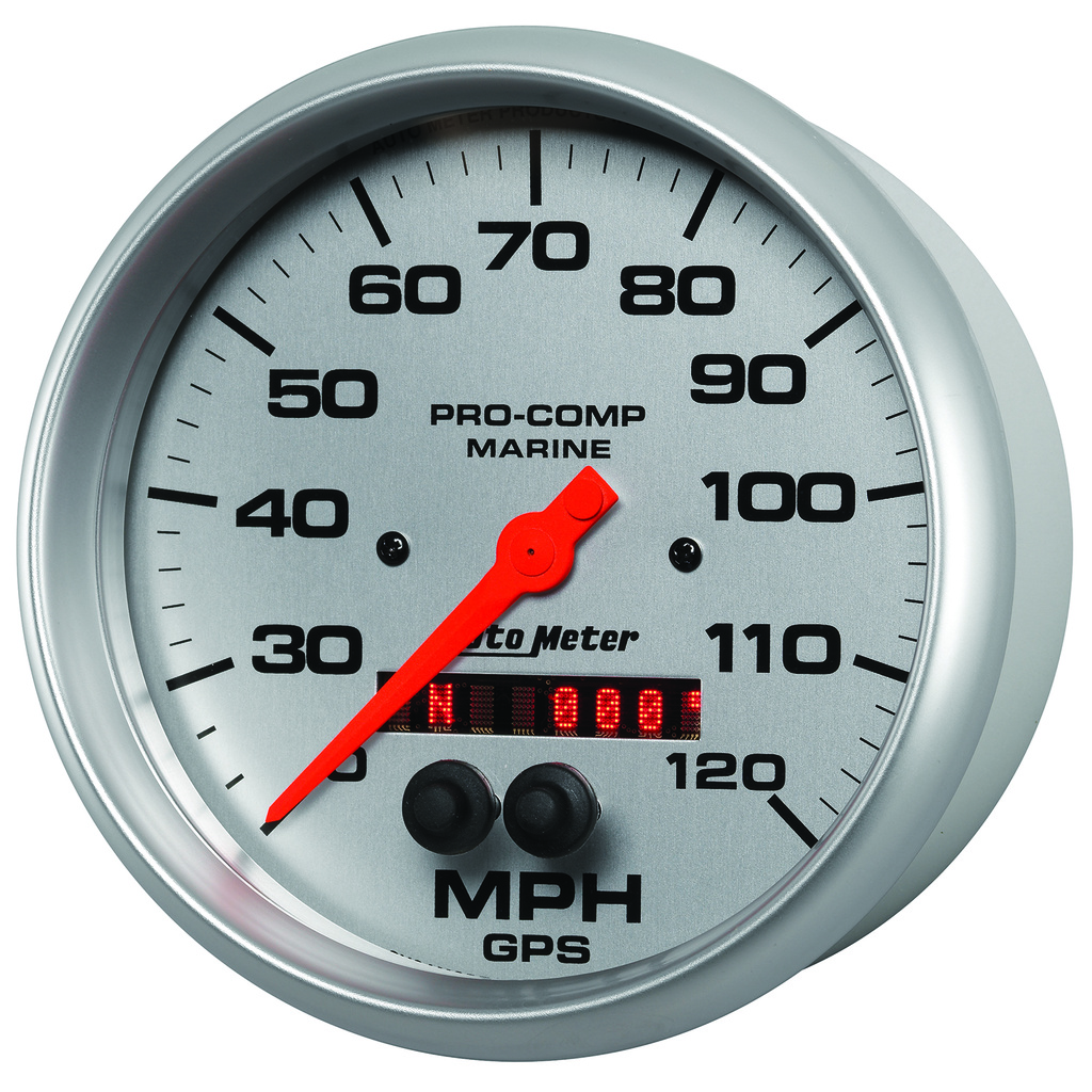 5" Gps Drehzahlmesser, 0-120 Mph, Marine Silver Ultra-Lite