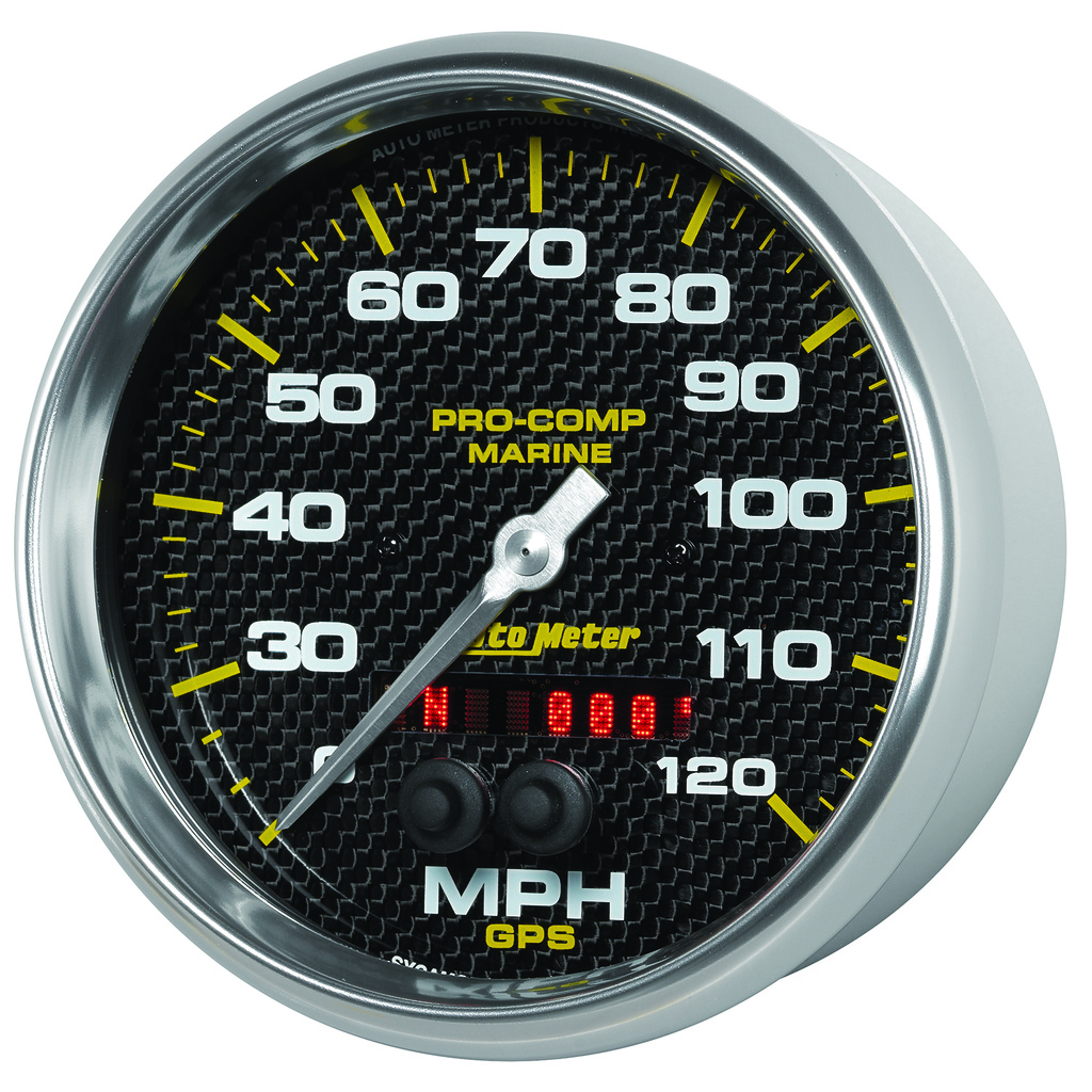 5" Gps Drehzahlmesser, 0-120 Mph, Marine Carbon Fiber