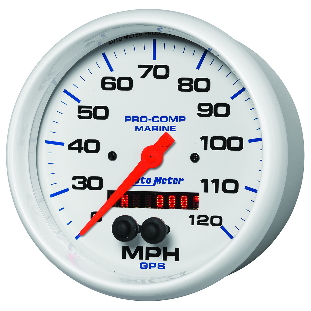 5" Gps Drehzahlmesser, 0-120 Mph, Marine White
