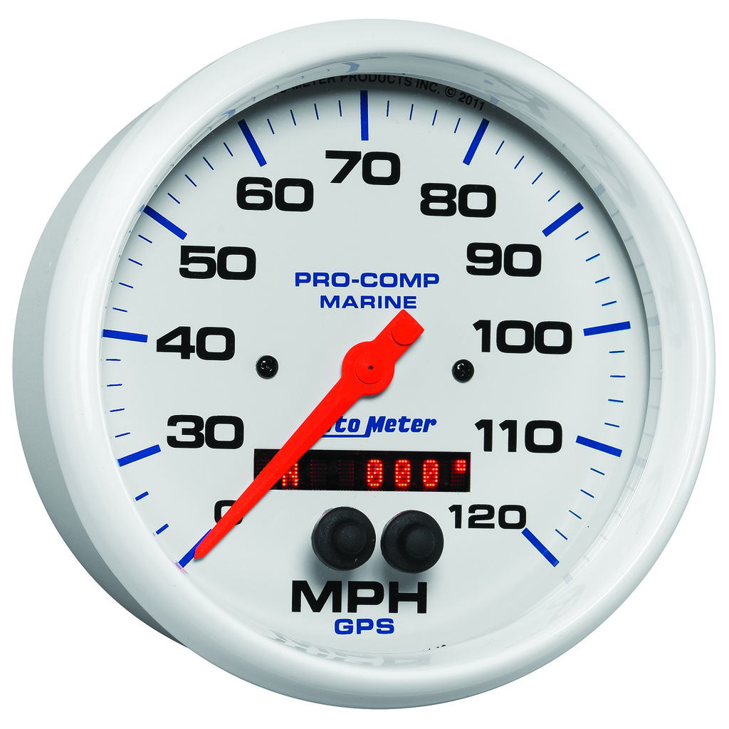 5" Gps Drehzahlmesser, 0-120 Mph, Marine White