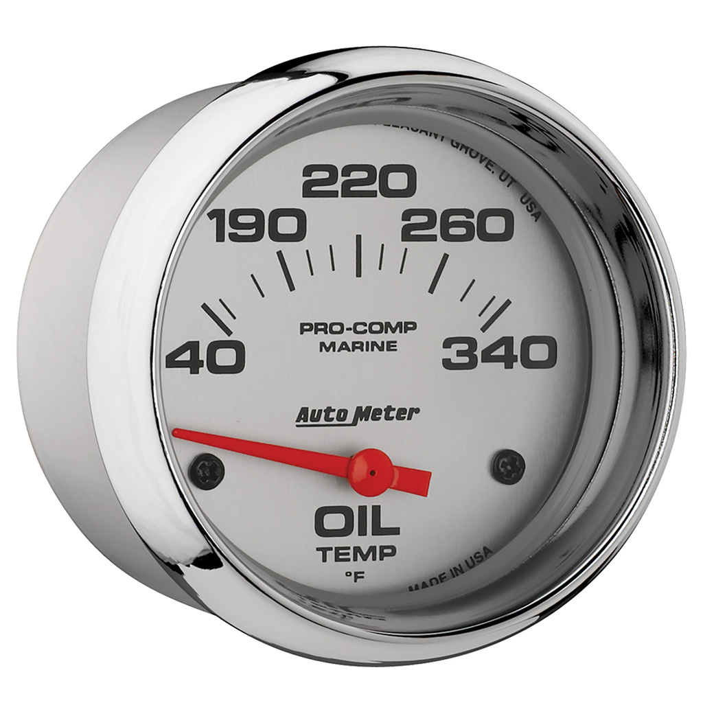 2-5/8" Öltemperatur, 140-340 °F, Marine Chrome Ultra-Lite