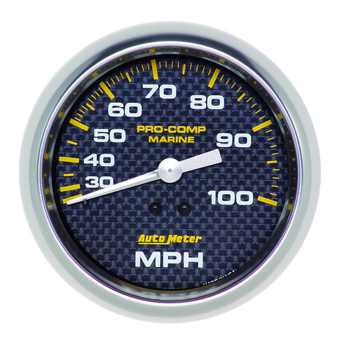 3-3/8" Mechanical Drehzahlmesser, 0-100 Mph, Marine Carbon Fiber