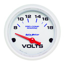 2-1/16" Voltmeter, 8-18v, Marine White