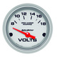 2-1/16" Voltmeter, 8-18v, Marine Silver Ultra-Lite