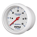 3-3/8" In-Dash Drehzahlmesser, 0-6,000 Rpm, Marine White