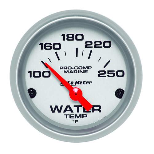 2-1/16" Wassertemperatur, 100-250 °F, Marine Silver Ultra-Lite
