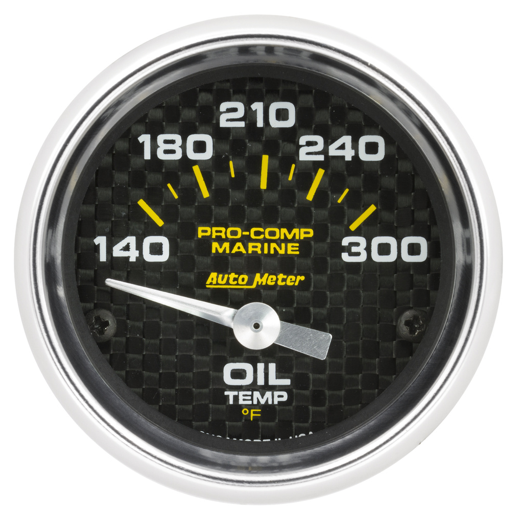 2-1/16" Öltemperatur, 140-340 °F, Marine Carbon Fiber