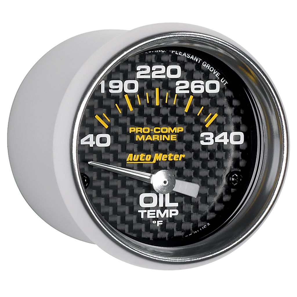 2-1/16" Öltemperatur, 140-340 °F, Marine Carbon Fiber
