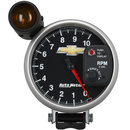 5" Drehzahlmesser, 0-10,000 Rpm, Sockel W/ Ext. Shift-Lite, Chevy Gold Bowtie