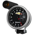 5" Drehzahlmesser, 0-10,000 Rpm, Sockel W/ Ext. Shift-Lite, Chevy Gold Bowtie