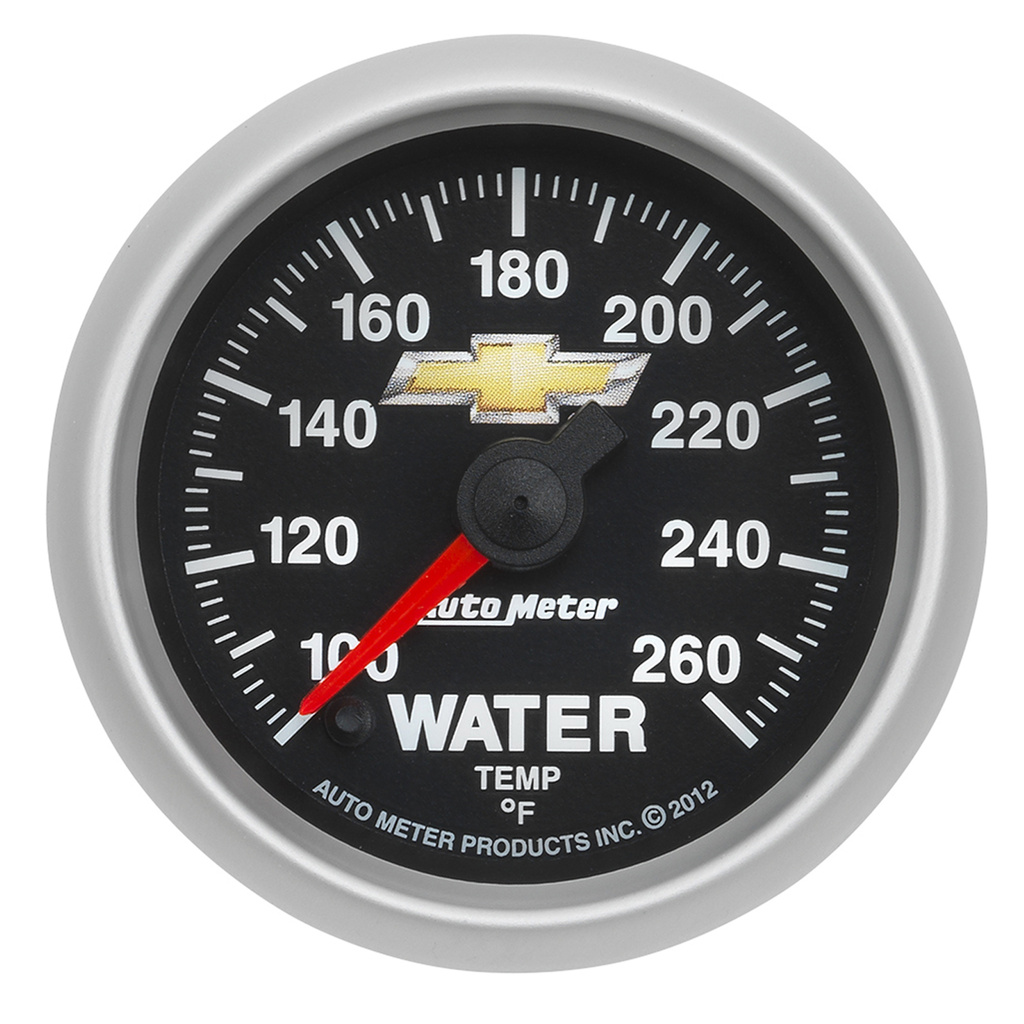 2-1/16" Wassertemperatur, 100-260 °F, Digital Stepper Motor, Chevy Gold Bowtie