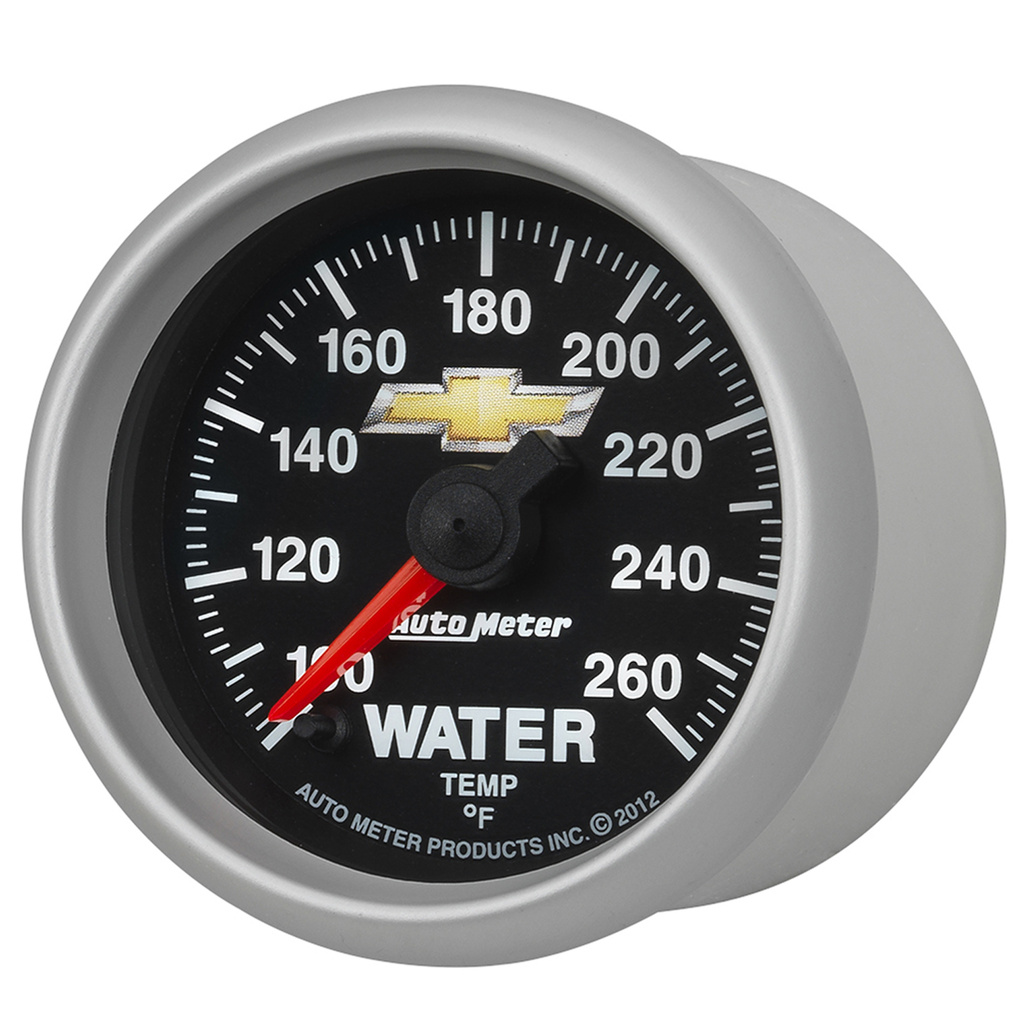 2-1/16" Wassertemperatur, 100-260 °F, Digital Stepper Motor, Chevy Gold Bowtie