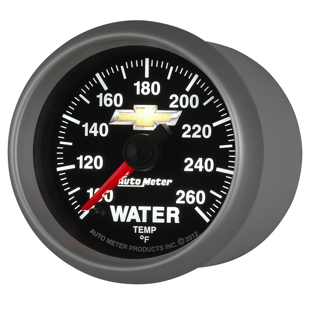 2-1/16" Wassertemperatur, 100-260 °F, Digital Stepper Motor, Chevy Gold Bowtie