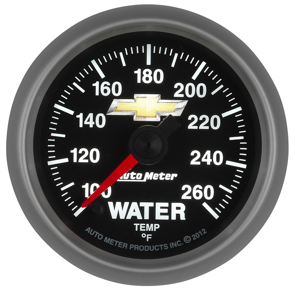 2-1/16" Wassertemperatur, 100-260 °F, Digital Stepper Motor, Chevy Gold Bowtie