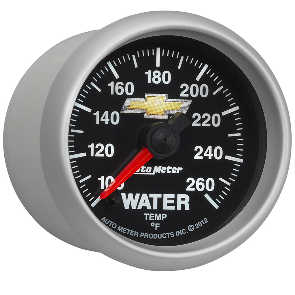 2-1/16" Wassertemperatur, 100-260 °F, Digital Stepper Motor, Chevy Gold Bowtie