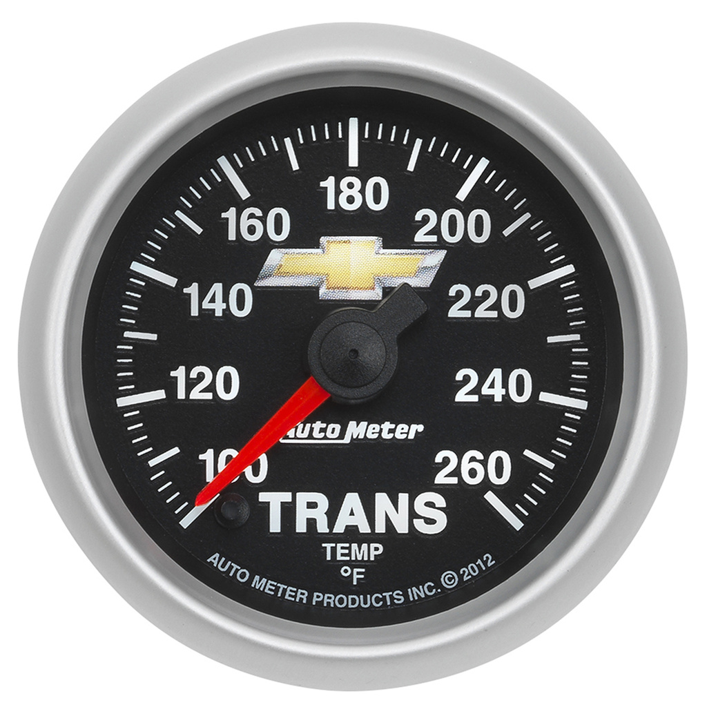 2-1/16" Trans Temp, 100-260 °F, Digital Stepper Motor, Chevy Gold Bowtie
