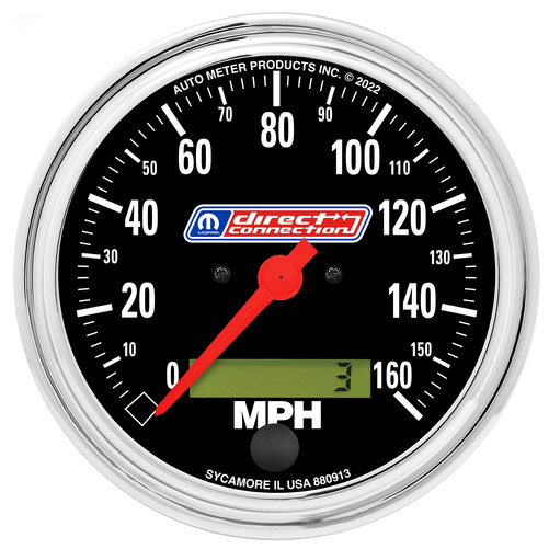 3-3/8" Speedo, 160 Mph, In-Dash, Lcd, Elec, Mopar Direct Connection