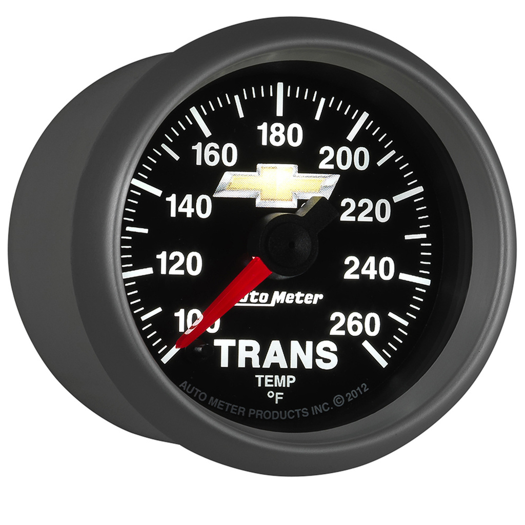 2-1/16" Trans Temp, 100-260 °F, Digital Stepper Motor, Chevy Gold Bowtie