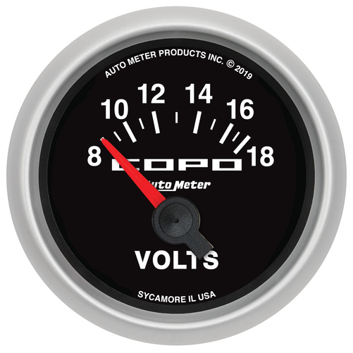 2-1/16" Voltmeter, 18v, Electric, Copo