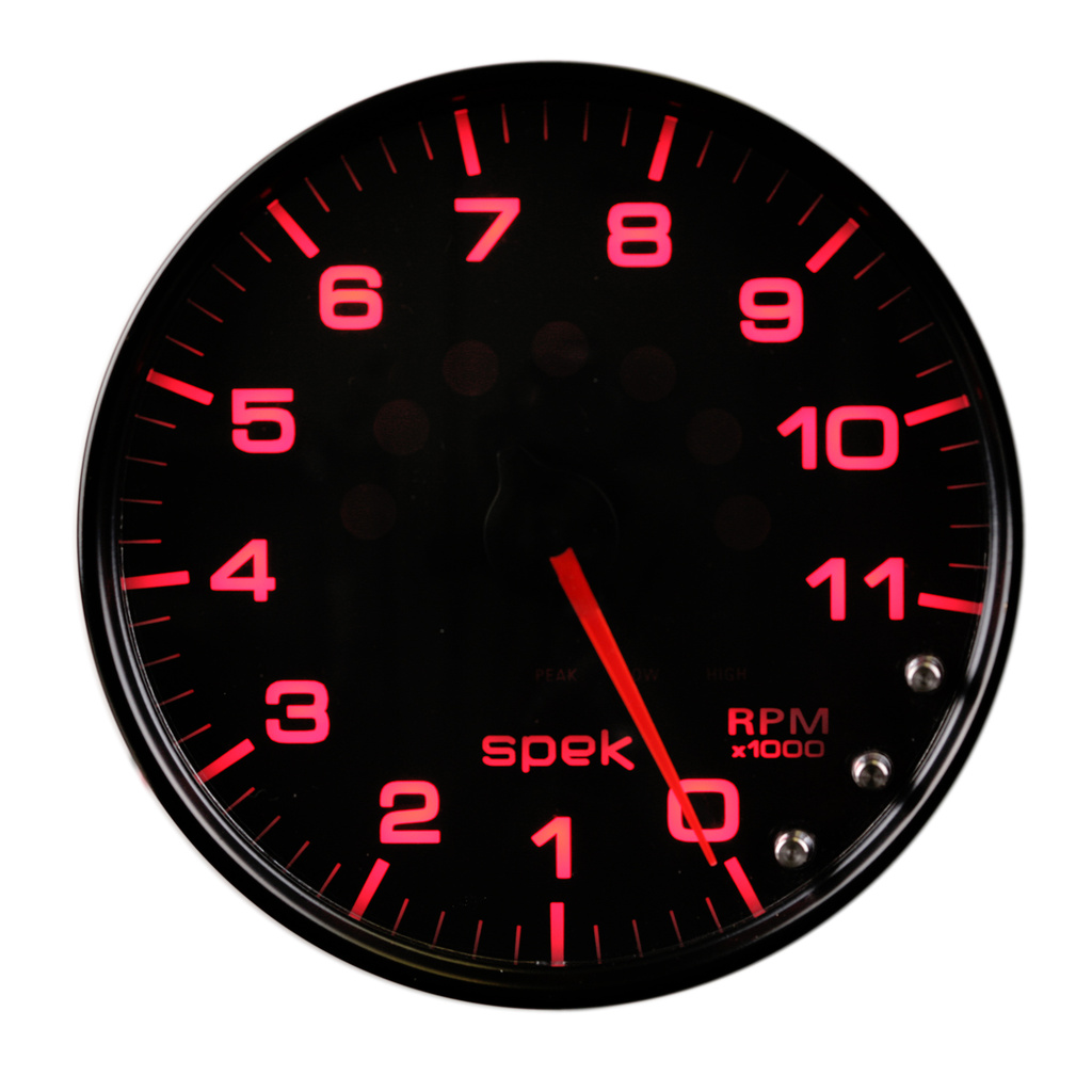 5" In-Dash Drehzahlmesser, 0-11,000 Rpm, Spek-Pro, Black/Black
