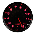 5" In-Dash Drehzahlmesser, 0-11,000 Rpm, Spek-Pro, Black/Black