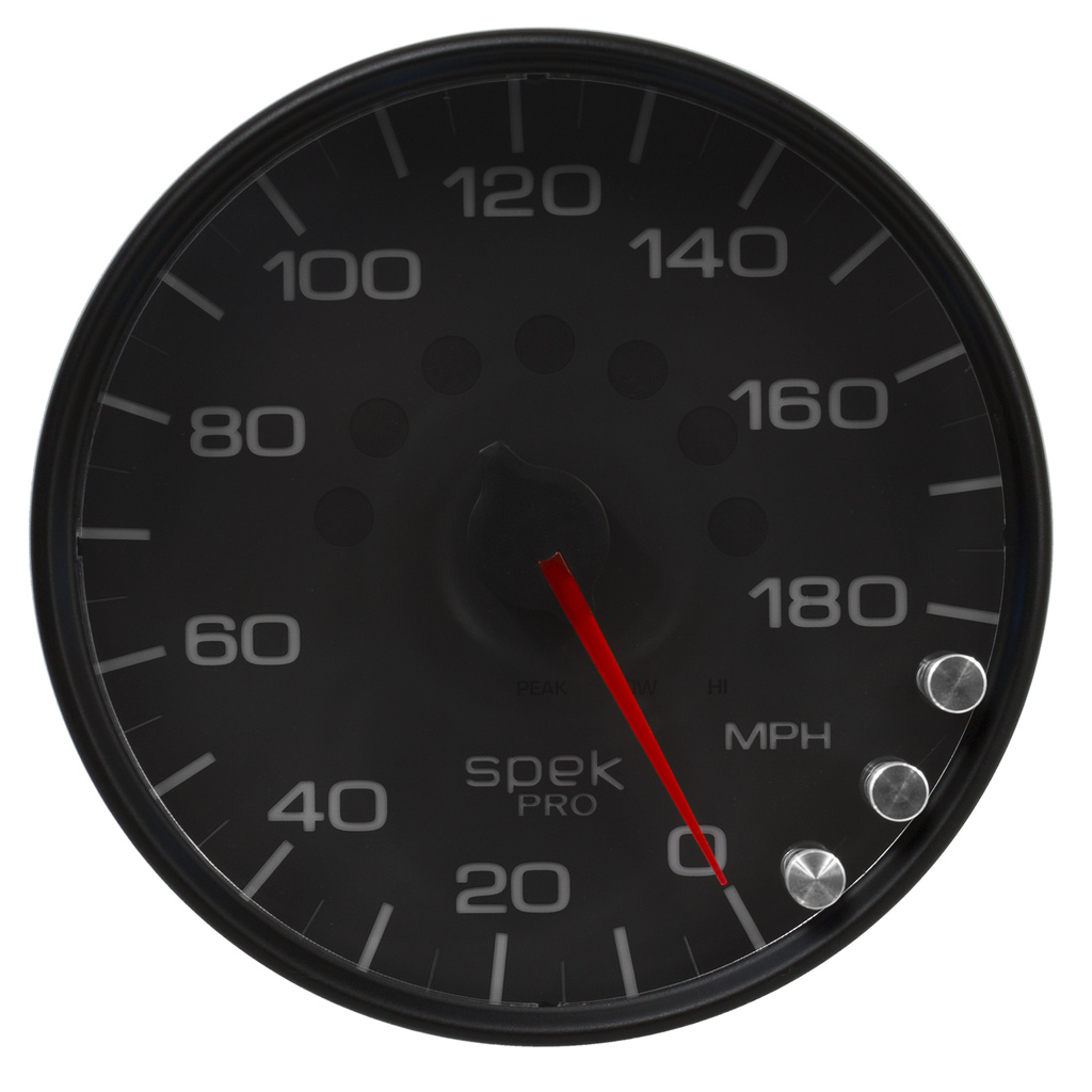 5" Drehzahlmesser, 0-180 Mph, Spek-Pro, Black/Black
