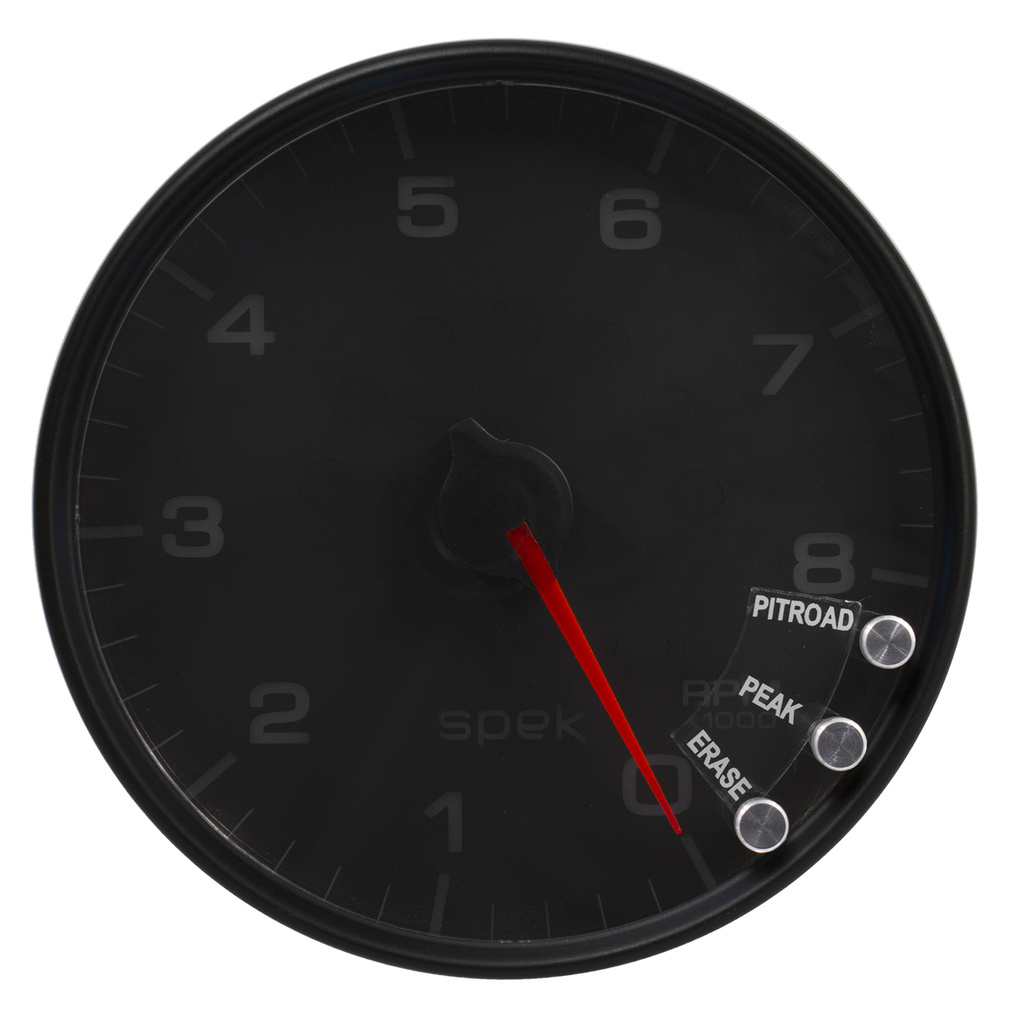 5" In-Dash Drehzahlmesser, 0-8,000 Rpm, Spek-Pro, Black/Black