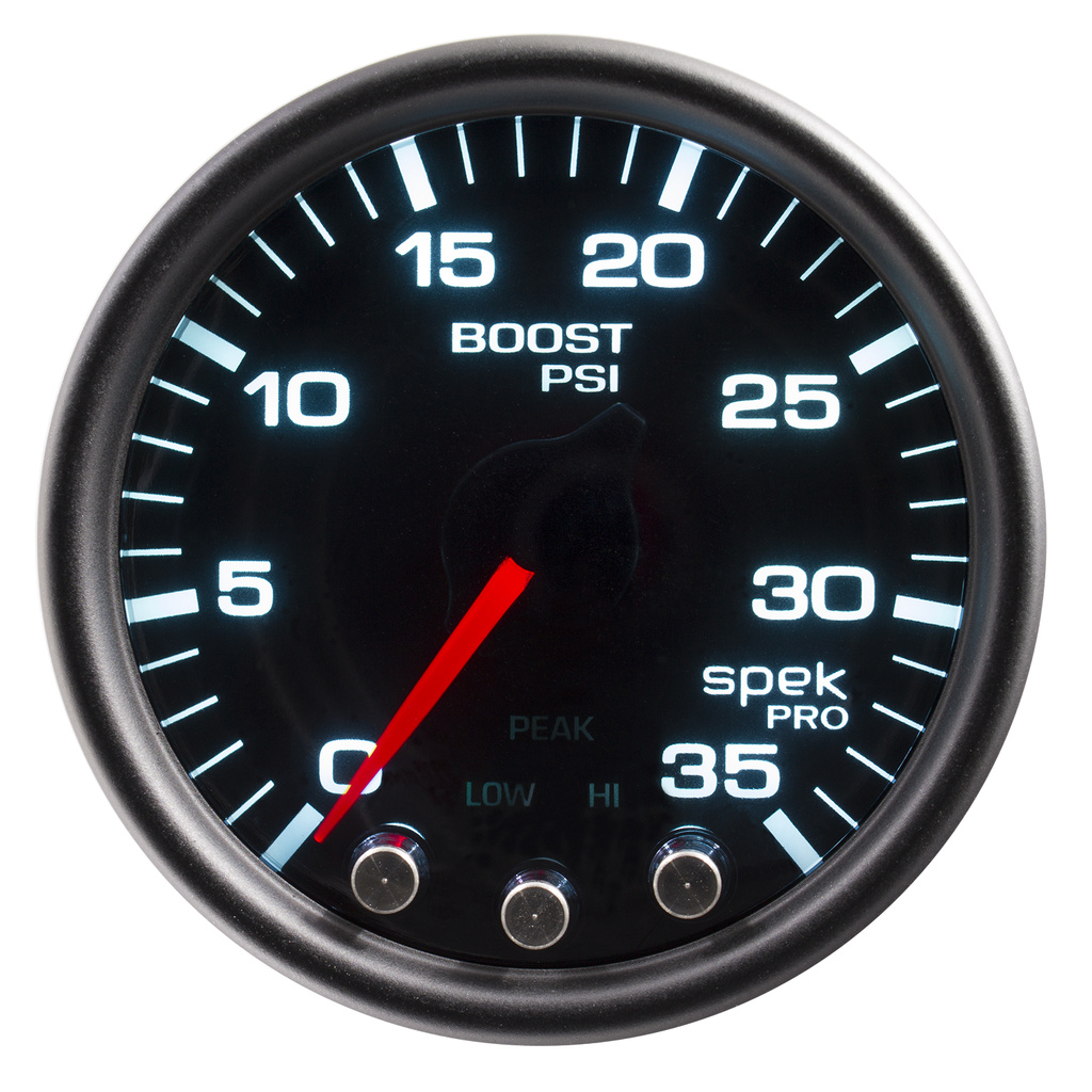 2-1/16" Boost, 0-35 Psi, Spek-Pro, Black/Black
