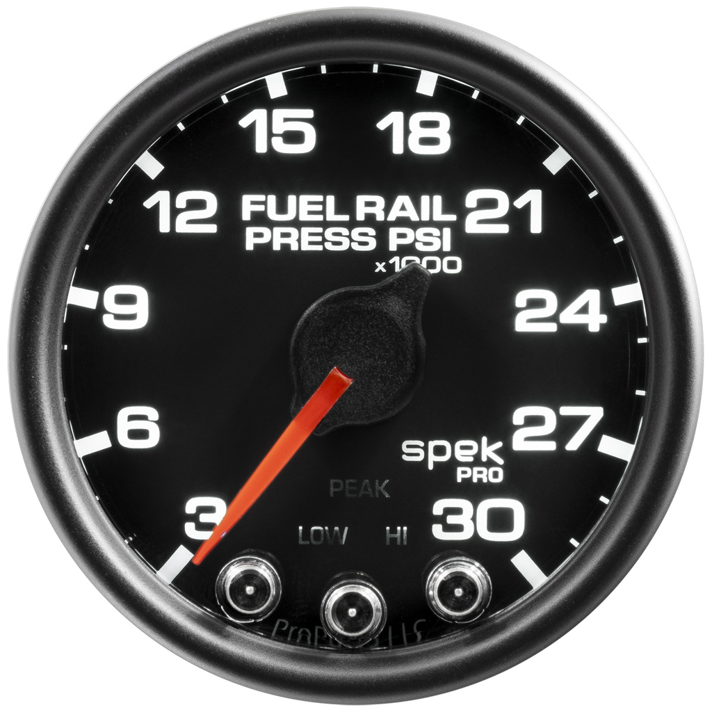 2-1/16" Fuel Rail Druck, 3-30k Psi, Spek-Pro, Black/Black