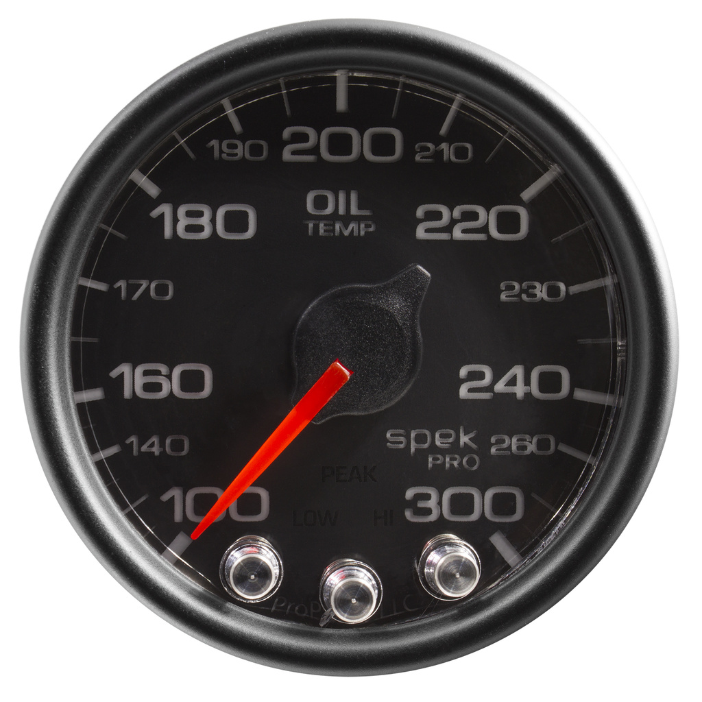 2-1/16" Öltemperatur, 100-300 °F, Spek-Pro, Black/Black