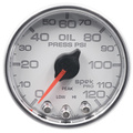 2-1/16" Öldruck, 0-120 Psi, Spek-Pro, White/Chrome