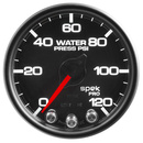 2-1/16" Wasserdruck, 0-120 Psi, Spek-Pro, Black/Black